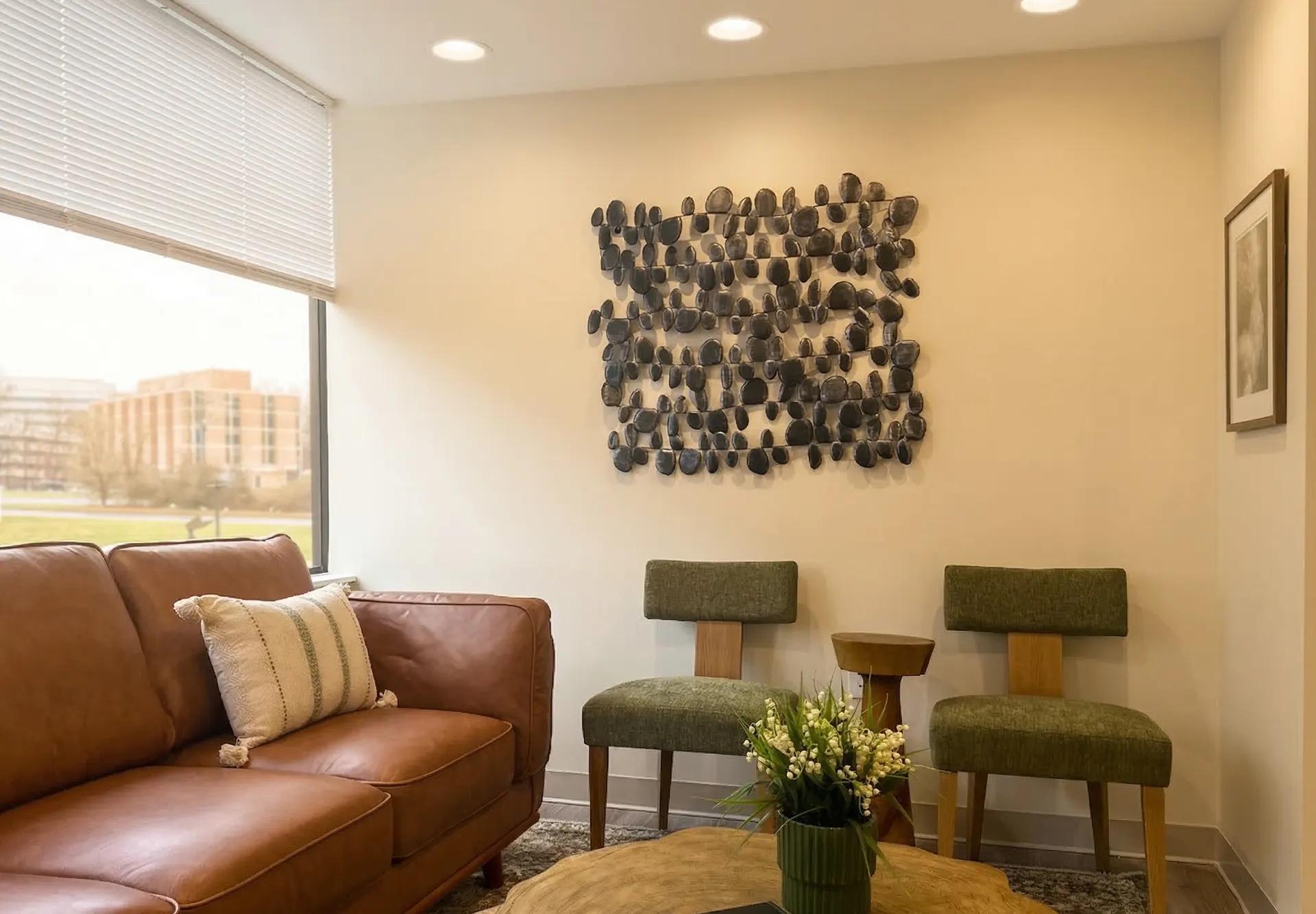 Cozy seating area by the window